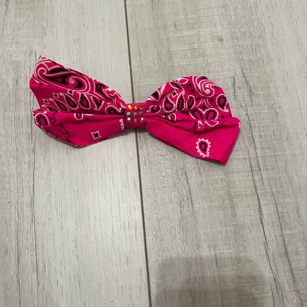 Pink Bandana Hair Bow